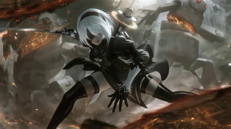 2b animated|2B VS Machines .